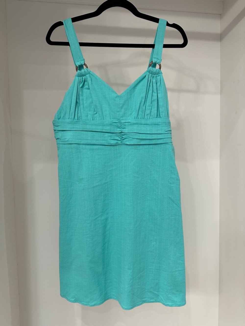 Very J large Turquoise Sleeveless Summer Dress. New